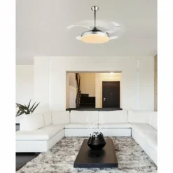 Ventilateur Globo CABRERA LED Nickel mat, 1 lumière, Télécommandes