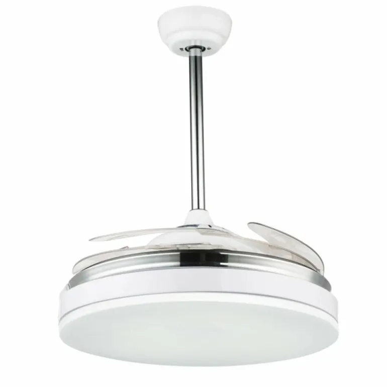 Ventilateur Globo CABRERA LED Blanc, 1 lumière, Télécommandes