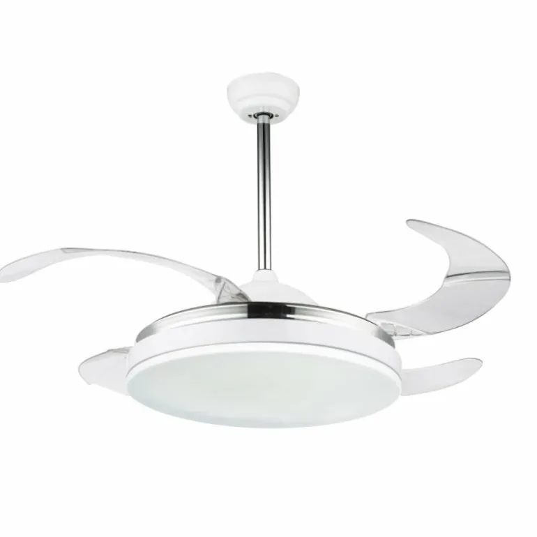 Ventilateur Globo CABRERA LED Blanc, 1 lumière, Télécommandes