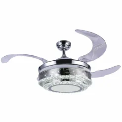 Ventilateur Globo CABRERA LED Nickel mat, 1 lumière, Télécommandes