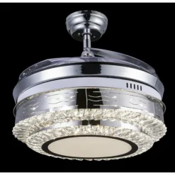 Ventilateur Globo CABRERA LED Nickel mat, 1 lumière, Télécommandes