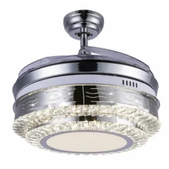 Ventilateur Globo CABRERA LED Nickel mat, 1 lumière, Télécommandes