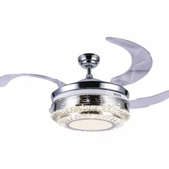 Ventilateur Globo CABRERA LED Nickel mat, 1 lumière, Télécommandes