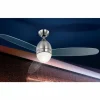 Ventilateur Globo PREMIER Acier inoxydable, Nickel mat, 2 lumières