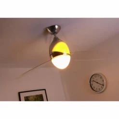 Ventilateur Globo PREMIER Acier inoxydable, Nickel mat, 2 lumières