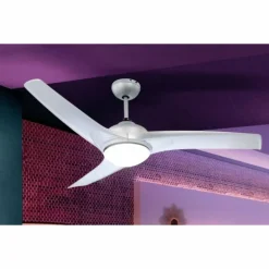 Ventilateur Globo PRIMO Argenté, Blanc, 2 lumières, Télécommandes