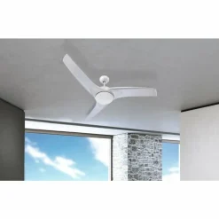 Ventilateur Globo PRIMO Argenté, Blanc, 2 lumières, Télécommandes