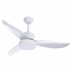 Ventilateur Globo RAMONA LED Blanc, 1 lumière, Télécommandes
