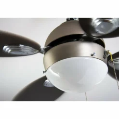 Ventilateur Globo WADE Acier inoxydable, Nickel mat, 1 lumière