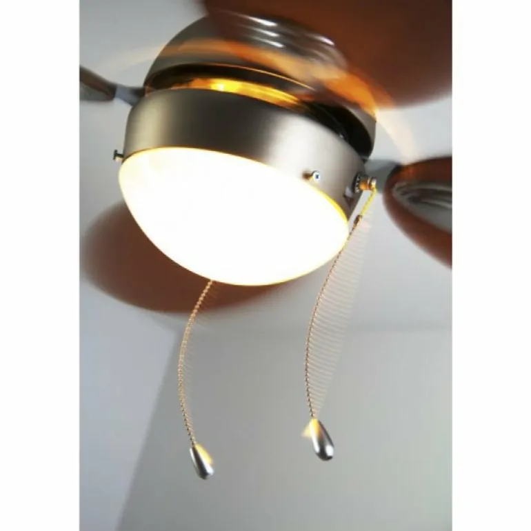 Ventilateur Globo WADE Acier inoxydable, Nickel mat, 1 lumière