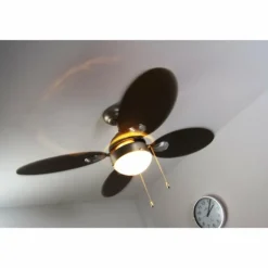 Ventilateur Globo WADE Acier inoxydable, Nickel mat, 1 lumière