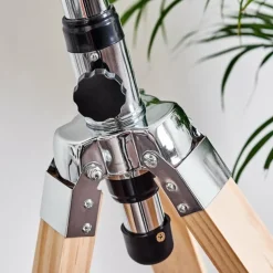 Ventilateur Magaluf Chrome, Bois clair