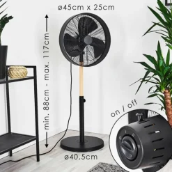 Ventilateur Markham Bois clair, Noir