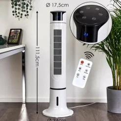 Ventilateur Urbino Tower Noir, Blanc, Télécommandes