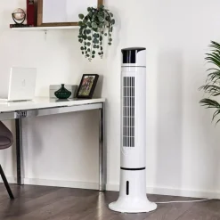 Ventilateur Urbino Tower Noir, Blanc, Télécommandes