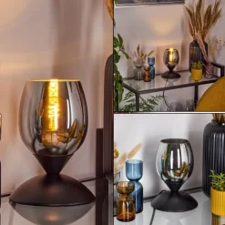 Verfidelas Luminaire déco, Lampe à poser Noir, 1 lumière