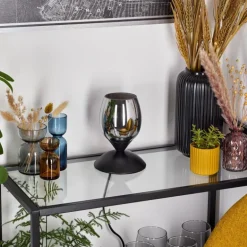 Verfidelas Luminaire déco, Lampe à poser Noir, 1 lumière