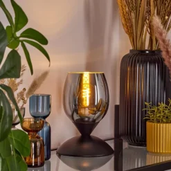 Verfidelas Luminaire déco, Lampe à poser Noir, 1 lumière