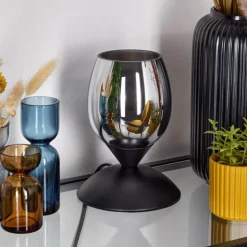 Verfidelas Luminaire déco, Lampe à poser Noir, 1 lumière