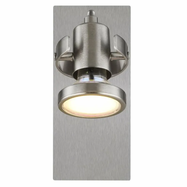 Verpax Plafonnier, Spot de plafond, Applique murale, Spot mural Luminaires Globo Lighting Nickel mat, 1 lumière