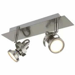 Verpax Plafonnier, Spot de plafond, Applique murale, Spot mural Luminaires Globo Lighting Nickel mat, 2 lumières