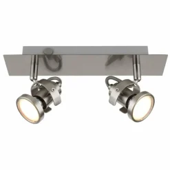 Verpax Plafonnier, Spot de plafond, Applique murale, Spot mural Luminaires Globo Lighting Nickel mat, 2 lumières