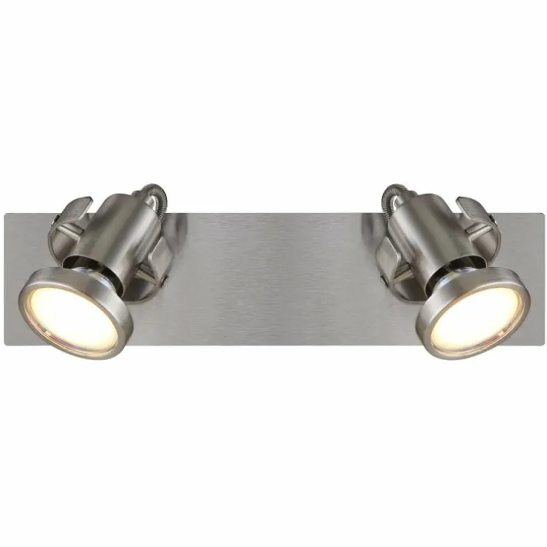 Verpax Plafonnier, Spot de plafond, Applique murale, Spot mural Luminaires Globo Lighting Nickel mat, 2 lumières