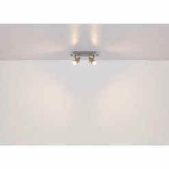 Verpax Plafonnier, Spot de plafond, Applique murale, Spot mural Luminaires Globo Lighting Nickel mat, 2 lumières