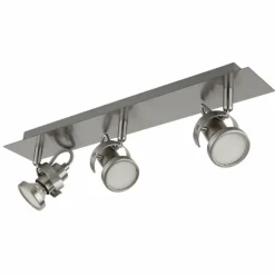 Verpax Plafonnier, Spot de plafond, Applique murale, Spot mural Luminaires Globo Lighting Nickel mat, 3 lumières
