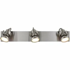 Verpax Plafonnier, Spot de plafond, Applique murale, Spot mural Luminaires Globo Lighting Nickel mat, 3 lumières