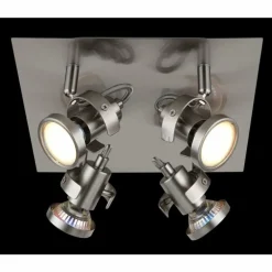 Verpax Plafonnier, Spot de plafond, Applique murale, Spot mural Luminaires Globo Lighting Nickel mat, 4 lumières