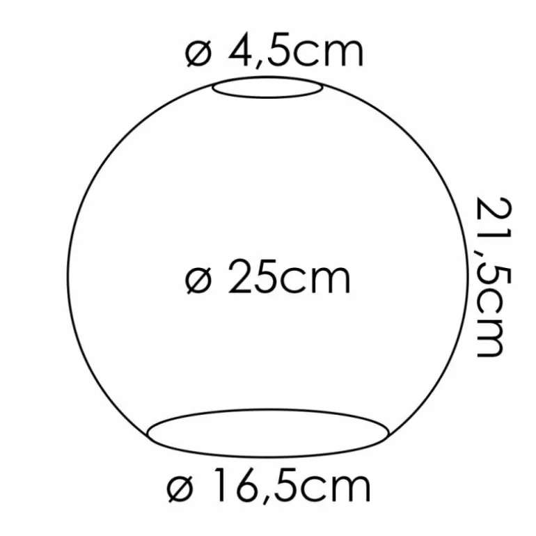 verre de rechange 25 cm Koyoto Clair, Fumé