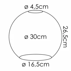 verre de rechange 30 cm Koyoto Chrome, Clair, Fumé