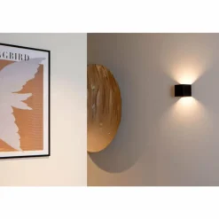 VERTIGO Applique murale Luminaires Lucide LED Noir, 1 lumière, Détecteur de mouvement