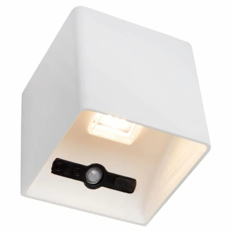 VERTIGO Applique murale Luminaires Lucide LED Blanc, 1 lumière, Détecteur de mouvement