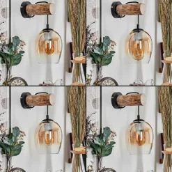 Vevino Applique murale Écru, Noir, 1 lumière