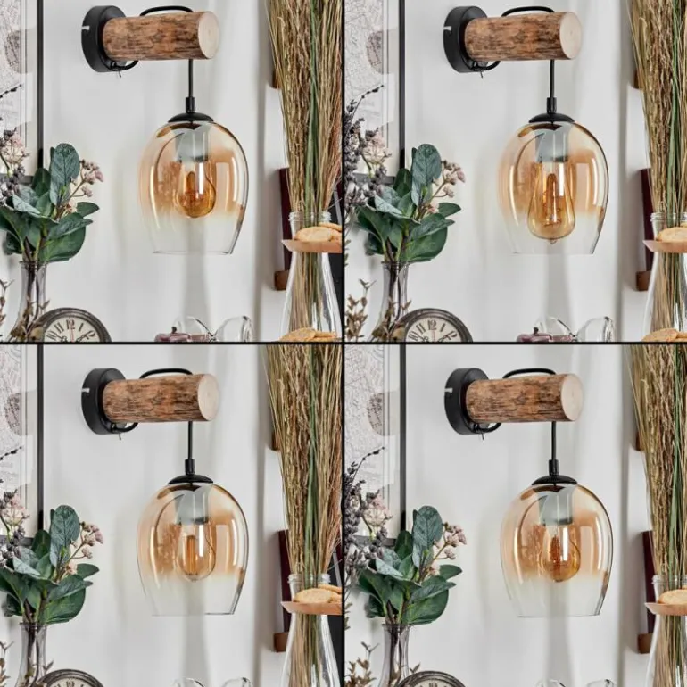 Vevino Applique murale Écru, Noir, 1 lumière