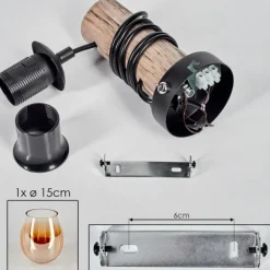 Vevino Applique murale Écru, Noir, 1 lumière