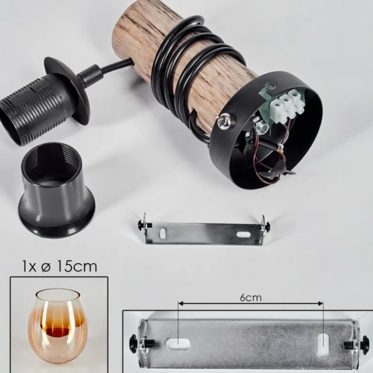 Vevino Applique murale Écru, Noir, 1 lumière