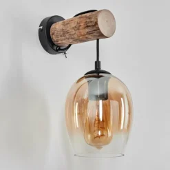 Vevino Applique murale Écru, Noir, 1 lumière