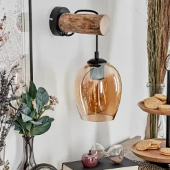 Vevino Applique murale Écru, Noir, 1 lumière