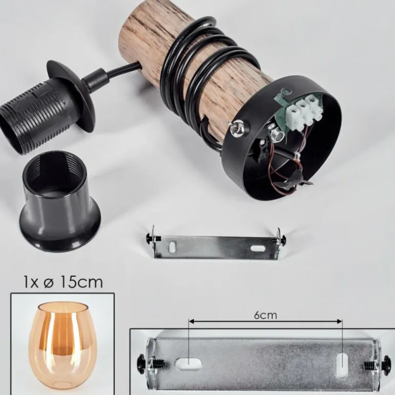 Vevino Applique murale Écru, Noir, 1 lumière