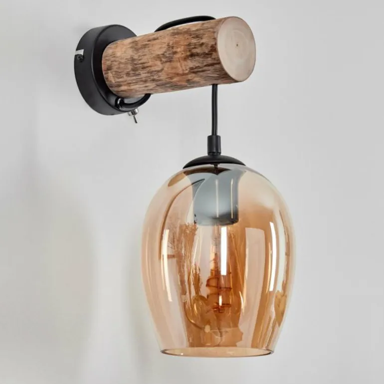 Vevino Applique murale Écru, Noir, 1 lumière