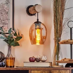 Vevino Applique murale Écru, Noir, 1 lumière