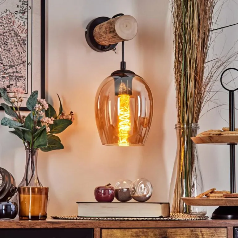 Vevino Applique murale Écru, Noir, 1 lumière