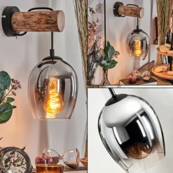 Vevino Applique murale Écru, Noir, 1 lumière