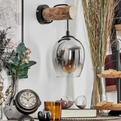 Vevino Applique murale Écru, Noir, 1 lumière