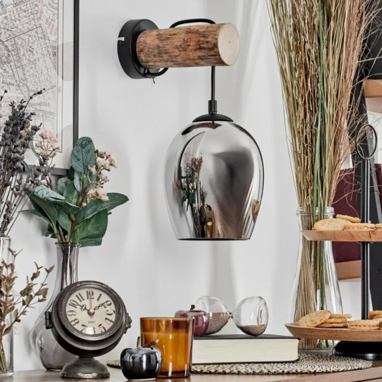 Vevino Applique murale Écru, Noir, 1 lumière