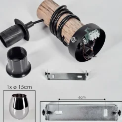 Vevino Applique murale Écru, Noir, 1 lumière