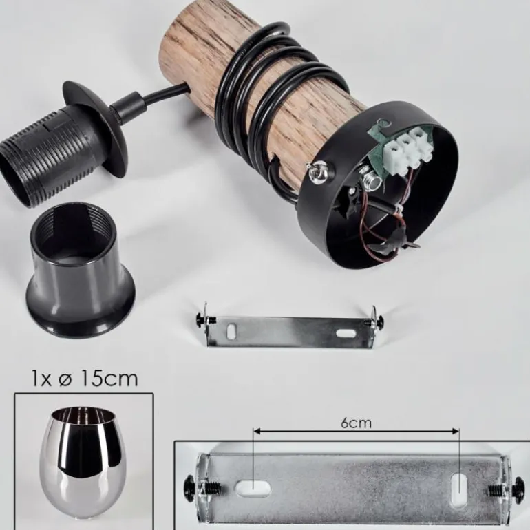 Vevino Applique murale Écru, Noir, 1 lumière